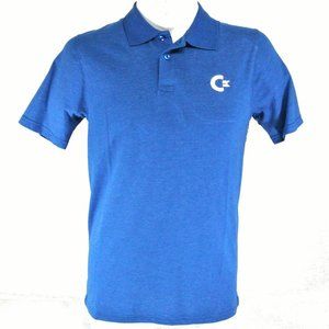 COMMODORE 64 128 Amiga Vintage Tech Employee Uniform Polo Shirt Blue NEW Size M